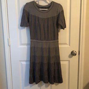 Tahari black and white dress.